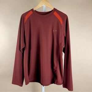 C9 Champion Men's Large Textured Crewneck Long Sleeve Active Top Running Rust